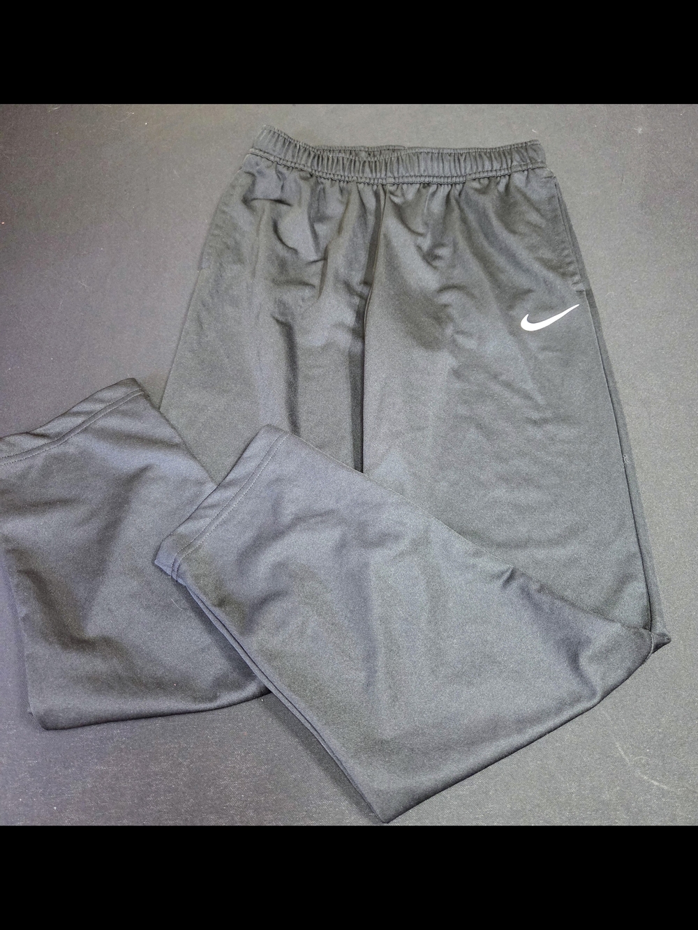 Nike Black Kids Sweatpants with White Swoosh Logo